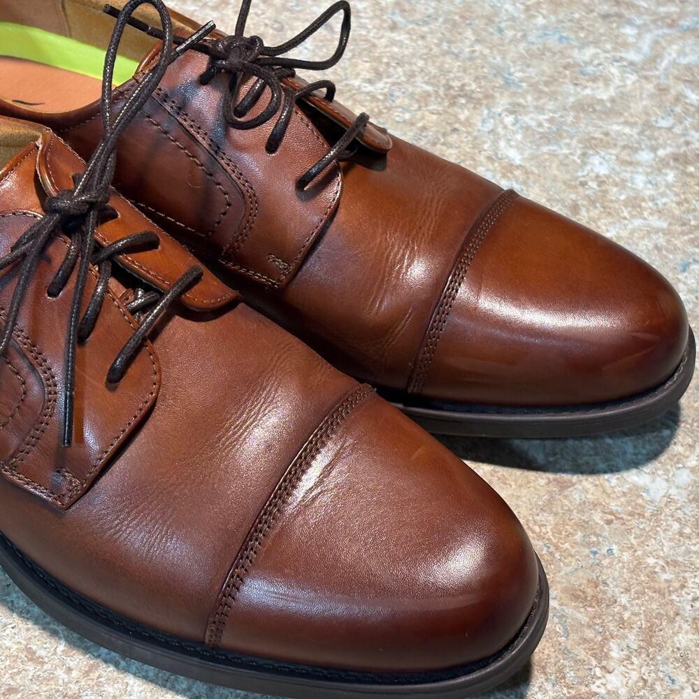 Florsheim Men's Midtown Cap Toe Brown Leather Lace Up Dress Shoes Oxford Size 10 - Picture 13 of 14